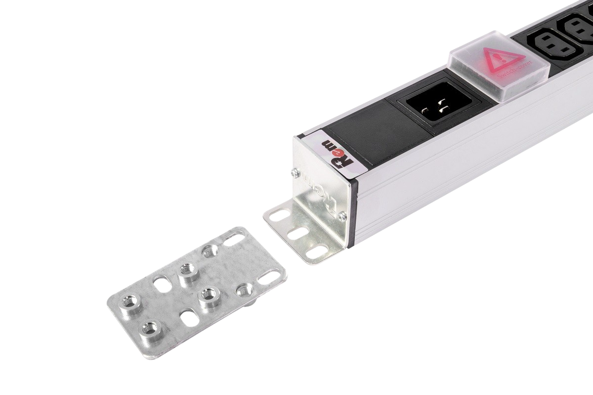 Вертикальный блок розеток Rem-16 с выключателем,14 IEC 60320 C13, 10 C19, вход C20 16A, алюминий, 33U фото 10