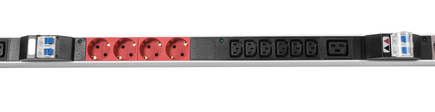 Верт блок розеток Rem-3x32, 3 фазы 32A, 6 авт, инд, 12 S, 18 C13, 3 C19, 1820мм, вх IEC 309, шнур 3м фото 6