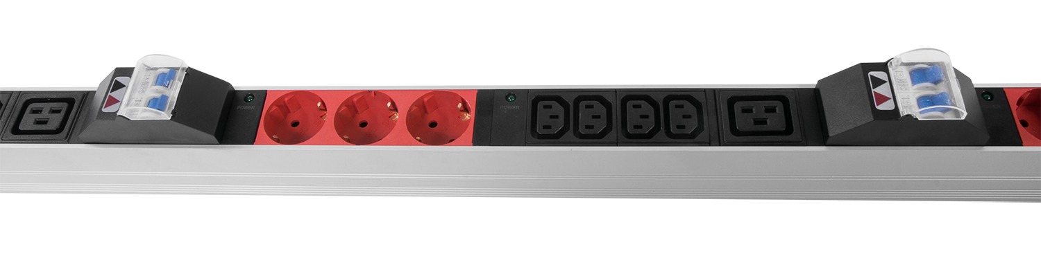 Верт блок розеток Rem-3x32, 3 фазы 32A, 6 авт, инд, 9 S, 12 C13, 3 C19, 1420 мм, вх IEC 309, шнур 3м фото 6