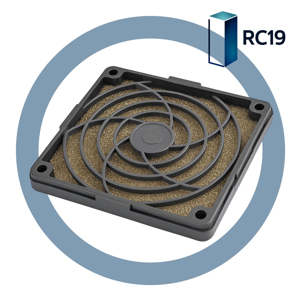 Решетка фильтр для вентилятора пластик 120х120 мм RC19