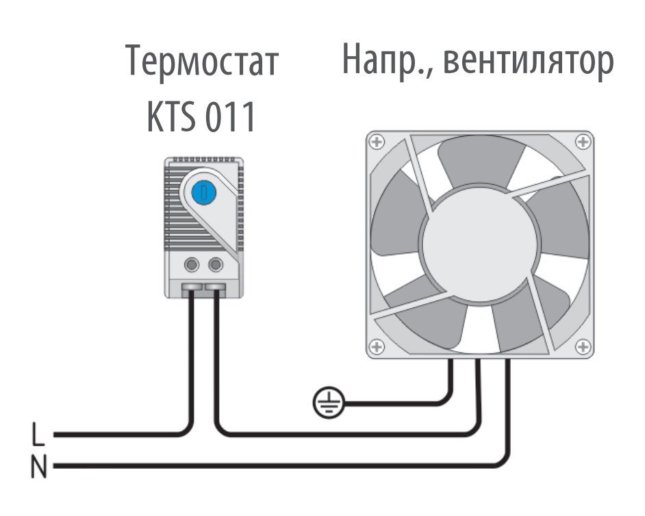 Cabeus KTS011 Термостат нормально-разомкнутый 0-60°C для охлаждения, с креплением фото 2