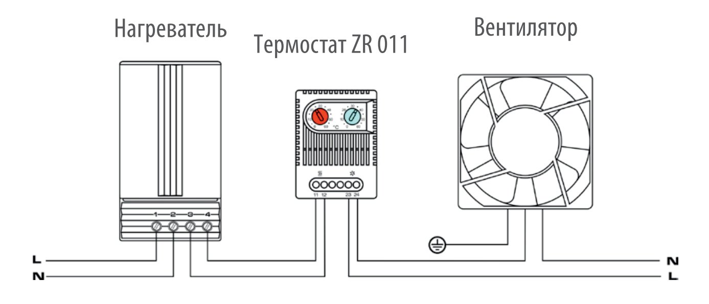 Cabeus ZR011 Термостат универсальный 0-60°C, для обогрева и охлаждения, с кронштейном фото 2