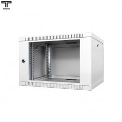 ТЕЛКОМ TL-6.6.4-С.7035Ш Шкаф 6U 600x450x356мм (ШхГхВ) телекоммуникационный 19 настенный, дверь стекло, цвет серый (RAL7035)