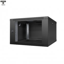 ТЕЛКОМ TL-6.6.6-С.9005МА Шкаф 6U 600x600x356мм (ШхГхВ) телекоммуникационный 19 настенный, дверь стекло, цвет черный (RAL9005)