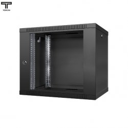 ТЕЛКОМ TL-9.6.3-С.9005МА Шкаф 9U 600x350x490мм (ШхГхВ) телекоммуникационный 19 настенный, дверь стекло, цвет черный (RAL9005)
