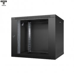 ТЕЛКОМ TL-9.6.4-С.9005МА Шкаф 9U 600x450x490мм (ШхГхВ) телекоммуникационный 19 настенный, дверь стекло, цвет черный (RAL9005)