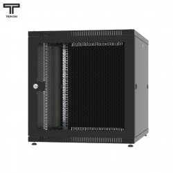 ТЕЛКОМ TLN-12.6.6-ПМ.9005 Шкаф 12U 600x600x623мм (ШхГхВ) телекоммуникационный 19 напольный, передняя дверь перфорация - задняя дверь металл, цвет черный (RAL9005)