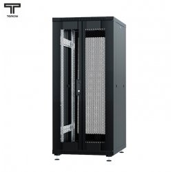 ТЕЛКОМ ТС-18.6.6-2ПП Шкаф 18U 600x600x920мм (ШхГхВ) телекоммуникационный 19 напольный, передняя дверь перфорация распашная 2-х створчатая - задняя дверь перфорация, цвет черный (RAL9005)