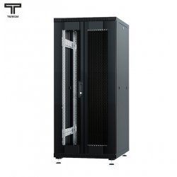 ТЕЛКОМ ТС-27.6.6-2ПП Шкаф 27U 600x600x1320мм (ШхГхВ) телекоммуникационный 19 напольный, передняя дверь перфорация распашная 2-х створчатая - задняя дверь перфорация, цвет черный (RAL9005)