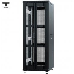 ТЕЛКОМ ТС-37.6.10-2ПП Шкаф 37U 600x1000x1765мм (ШхГхВ) телекоммуникационный 19 напольный, передняя дверь перфорация распашная 2-х створчатая - задняя дверь перфорация, цвет черный (RAL9005)