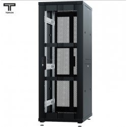ТЕЛКОМ ТС-42.6.10-П2П Шкаф 42U 600x1000x1987мм (ШхГхВ) телекоммуникационный 19 напольный, передняя дверь перфорация - задняя дверь распашная 2-х створчатая, цвет черный (RAL9005)