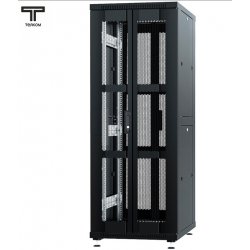 ТЕЛКОМ ТС-47.6.6-2ПМ Шкаф 47U 600x600х2209мм (ШхГхВ) телекоммуникационный 19 напольный, передняя дверь перфорация распашная 2-х створчатая - задняя дверь металл, цвет черный (RAL9005)