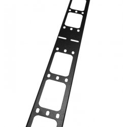 ТЕЛКОМ ОКВ.33.75.9005 Органайзер кабельный вертикальный в шкаф 33U, ширина 75мм, металлический с окнами, цвет черный (RAL9005)