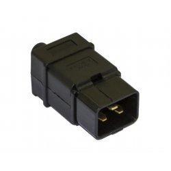 Разъем IEC 60320 C20 220в. 16A на кабель, контакты на винтах (плоские выступающие штыревые контакты