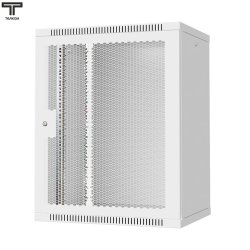 ТЕЛКОМ TL-15.6.4-П.7035Ш Шкаф настенный 15U 600x450x757мм (ШхГхВ) телекоммуникационный 19, дверь перфорированная, цвет серый (RAL7035Ш) (4 места)