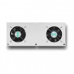 ТЕЛКОМ ВМ-К-3-Т.9005 Вентиляторный модуль охлаждения (3 вентилятора) монтаж в крышу для напольных шкафов с терморегулятором (термостат 0-60°C), цвет серый RAL7035