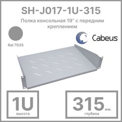 Cabeus SH-J017-1U-315 Полка 19 перфорированная консольная 1U глубина 315 мм