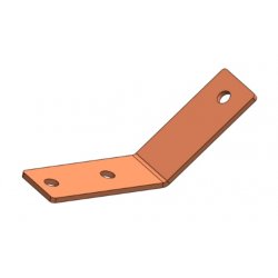 RC19 ГЗШ-5.50-3 Медная шина 5х50 мм, 3 подключений, 235 мм с изгибом 45, ток 860 АГЗШ-5.50-235-3 фото