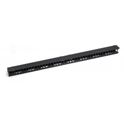 RC19 VCO-PL-47U-BK Вертикальный кабельный органайзер-гребенка в шкаф 47U, пластиковые пальчики, цвет черный RAL 9004