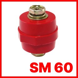 Изолятор силовой SM60 H61хD50хМ10  с болтом М10  (Макс Ток 750А)