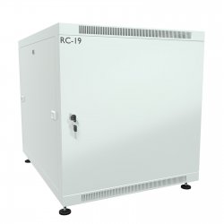 RC19 PR-12.6.10-ММ.7035 Шкаф 12U 600x1000x623мм (ШхГхВ) телекоммуникационный 19 напольный, передняя дверь металлическая - задняя дверь металлическая, цвет серый RAL7035