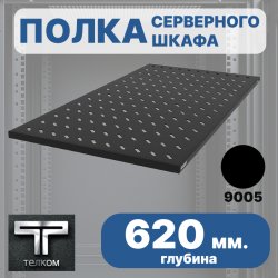 ТЕЛКОМ ПСЛ.620.60.9005М Полка стационарная 19 (Глубина=620мм) для напольных шкафов ТС, ТСМ с глубиной 800мм, цвет черный (RAL9005)ПСЛ.620.60.9005М фото