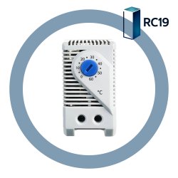 RC19 DMS-1141/KTS011 Термостат регулируемый, нормально-разомкнутый ( 0...+60 °C ), контроль  вентилятора, 220В