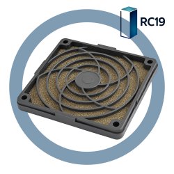 Решетка фильтр для вентилятора пластик 120х120 мм RC19