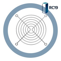 RC19 R-120 Решетка хромированная для вентилятора 120х120х38 мм.
