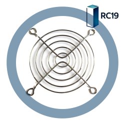 RC19 FG-80 Решетка хромированная для вентилятора 80х80х38 мм.