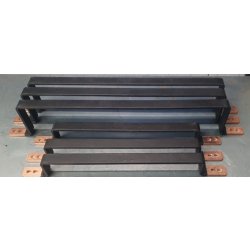 RC19 MP-6.30-705 Медная перемычка  с термоусаживаемой изоляцией, сечение 6х30мм, длина 705 мм, 4 отверстия 13х9 мм (длинная)