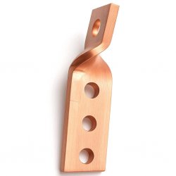 RC19 MP-10.50-4-В Медная шина сечение 10х50 мм, d18 мм 4 отверстия, гиб винтом 1 шт.