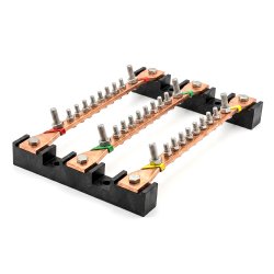 RC19 Э1461 Блок фазных шин по 10 присоединений медь 480А, 380В для шкафа шириной 450мм, сечение 5х25 мм