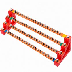RC19 БШ4-3.25-20 Блок медных шин 3х25 мм 4 полюса по 20 присоединений, ширина 500 мм, 340 А