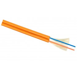 Cabeus TB-ZIP-6-02T-LSZH-IN-25 Оптический кабель 62.5/125 многомодовый, 2 волокна, плотное буферное покрытие (tight buffer), zip cord, для внутренней прокладки ( -25C ~ +50),  LSZH, оранжевый, (F60020235O)