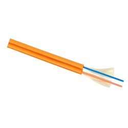 RC19 TB-ZIP-MM-50/125-01T-OM2-LSZH-IN-3,0-OR Кабель волоконно-оптический 50/125 (G.657A1) многомодовый MM (3.0мм), 1 волокно, плотное буферное покрытие (tight buffer), zip cord, OM2, для внутренней прокладки ( -25C ~ +50), LSZH, оранжевый