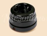 GE70301-05 Розетка ретро фарфоровая двухполюсная, с заземляющим контактом ,в комплекте с подъемной рамкой, D70x45, 16А, 250В, IP 20, коллекция Новая