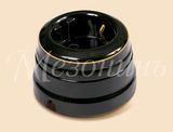 GE70301-53 Розетка ретро фарфоровая двухполюсная, с заземляющим контактом ,в комплекте с подъемной рамкой, D70x45, 16А, 250В, IP 20, коллекция Царско
