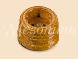 GE70301-43 Розетка ретро фарфоровая двухполюсная, с заземляющим контактом ,в комплекте с подъемной рамкой, D70x45, 16А, 250В, IP 20, Коллекция Art-D