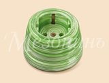 GE70301-45 Розетка ретро фарфоровая двухполюсная, с заземляющим контактом ,в комплекте с подъемной рамкой, D70x45, 16А, 250В, IP 20, коллекция Art-De