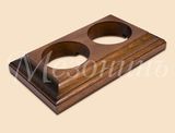 GE70707-26 Рамка двухместная коллекции Престиж, для наружного и внутреннего монтажа, древесина бук, темный бук цвет Мезонин