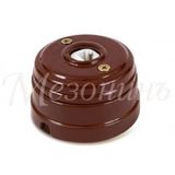 GE70341-04 Розетка ретро фарфоровая компьютерная RJ45, белый, Коллекция Новая Голландия, коричневый, Мезонин