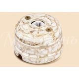 GE70341-19 Розетка ретро фарфоровая компьютерная RJ45, белый, Коллекция Царское село, дворцовый мрамор, Мезонин