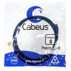 Cabeus PC-SSTP-RJ45-Cat.8-1.5m-LSZH Патч-корд S/FTP, категория 8 (40G, 2000 MHz), 2xRJ45/8p8c, экранированный, синий, LSZH, 1.5 мPC-SSTP-RJ45-Cat.8-1.5m-LSZH фото