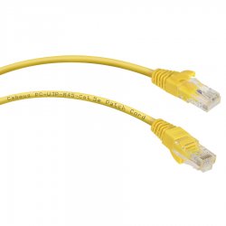 Cabeus PC-UTP-RJ45-Cat.5e-0.3m-YL Патч-корд U/UTP, категория 5е, 2xRJ45/8p8c, неэкранированный, желтый, PVC, 0.3м