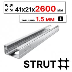 STRUT-профиль 41х21х2600 мм, толщина 1,5 мм, сендзимир