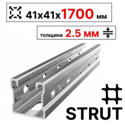 STRUT-профиль  41х41х1700 мм, толщина 2,5 мм