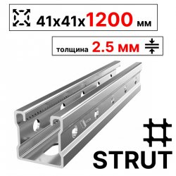 RC19 STRUT-профиль  41х41х1200 мм, толщина 2,5 мм