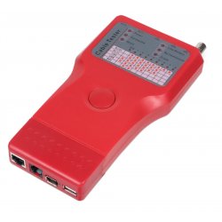 Cabeus CT-SLT-5-1 Тестер для витой пары, коаксиала, телефона, USB, 1394 (батарея в комплекте, светодиод состояния)CT-SLT-5-1 фото