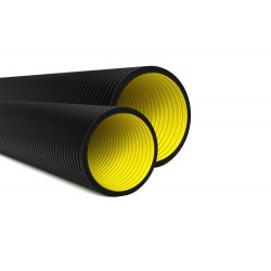 Труба жесткая двустенная для кабельной канализации (12 кПа)д110мм,цвет черный